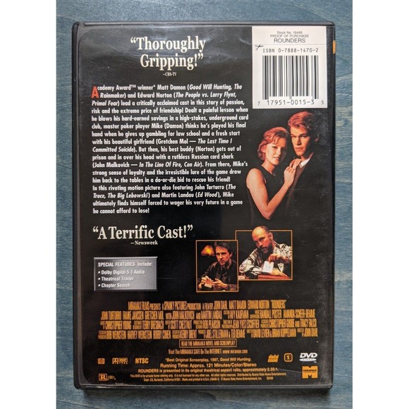 Rounders DVD - Picture 2 of 3